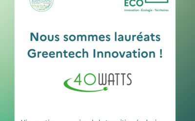 40Watts reçoit le label GreenTech Innovation à VivaTech 2024